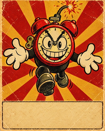 Character card: a Tick-Tock, the alarm-clock bomb robot